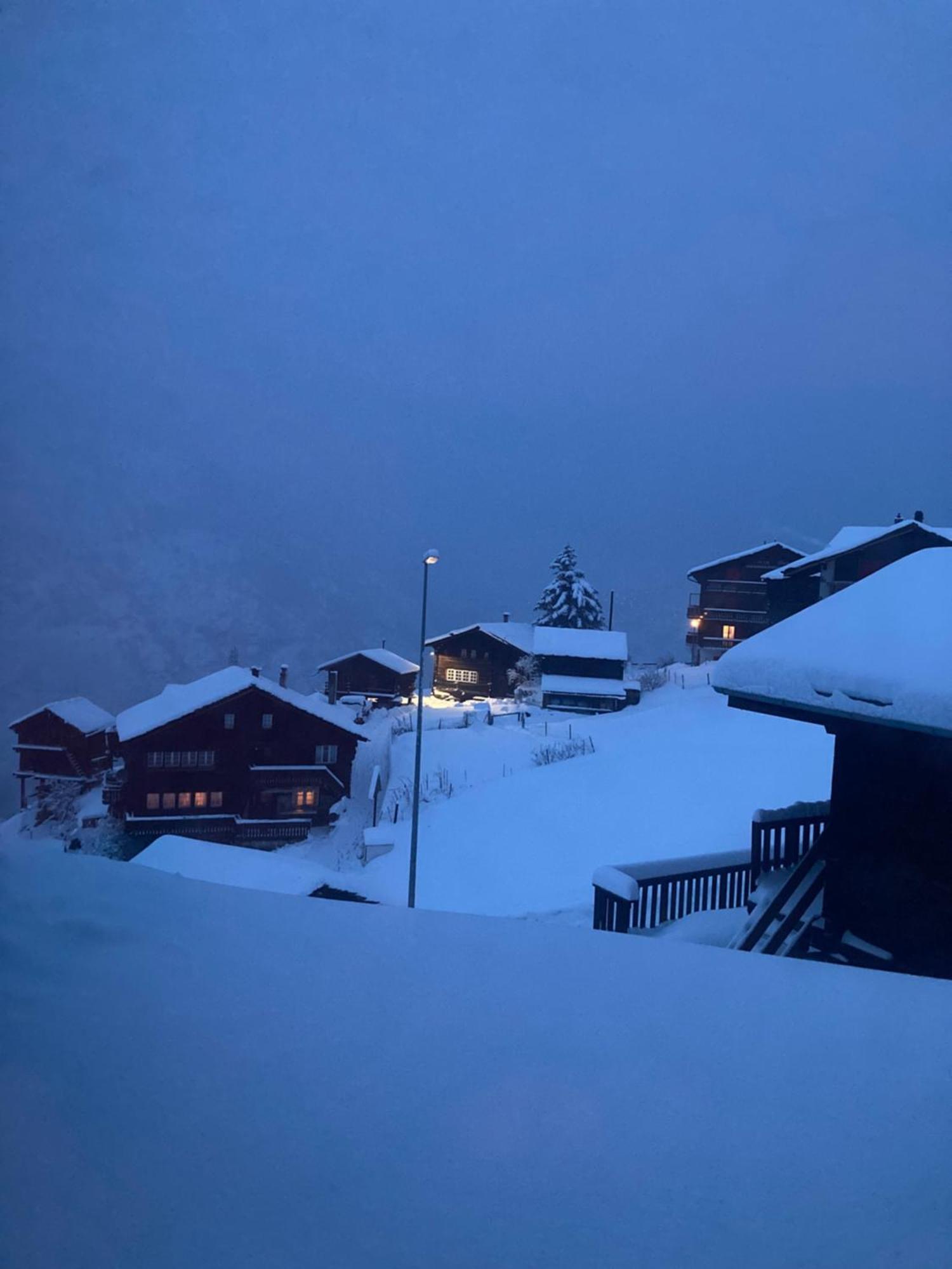 Appartamento Haus Dorfblick Grächen Esterno foto